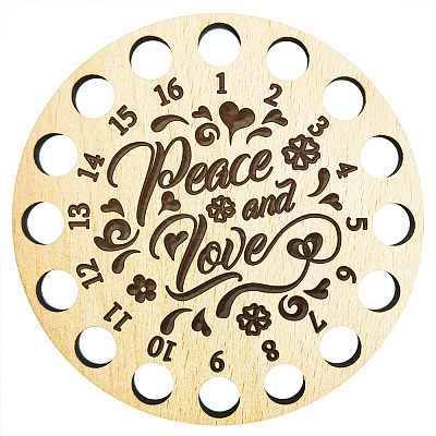 16-Position Wood Embroidery Thread Storage Trays TOOL-WH0056-034-1