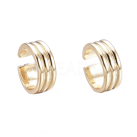 Brass Cuff Earrings EJEW-I249-12G-1