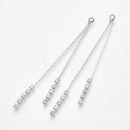 Brass Chain Tassel Big Pendants X-KK-T032-167P-1