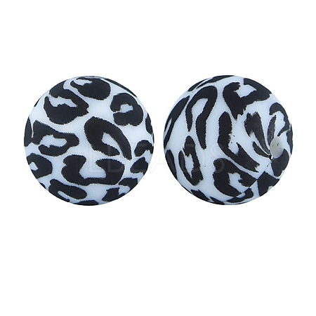Silicone Beads Loose Silicone Beads Kit Leopard Print Silicone Beads for Keychain Making Bracelet Necklace FIND-SZC0014-166-1