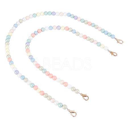 2Pcs 2 Size Plastic Beads Bag Strap FIND-WR0002-36-1