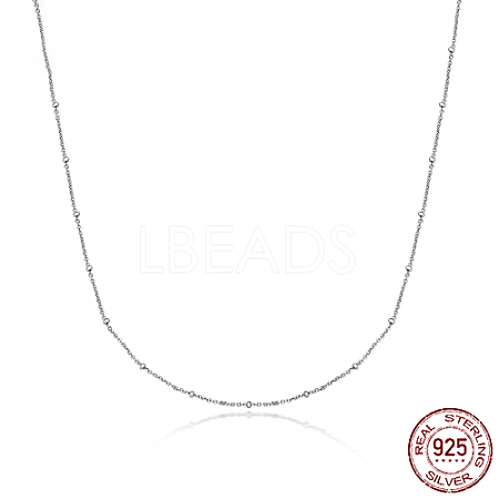 Anti-Tarnish 925 Sterling Silver Satellite Chains Necklaces HR8525-3-1