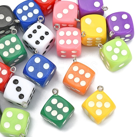 20Pcs 10 Colors Plastic Pendants KY-CJ0001-56-1