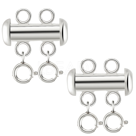925 Sterling Silver Slide Lock Clasps FIND-AB00049-1