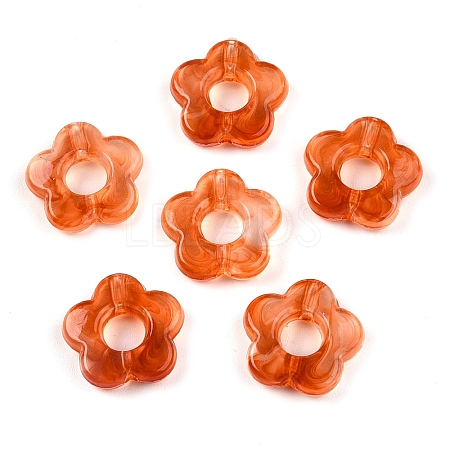 Gradient Color Transparent Acrylic Beads OACR-N137-49M-1