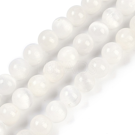 Natural Selenite Beads Strands X-G-G167-A02-01-1