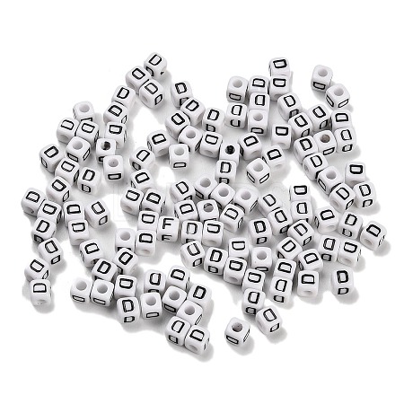 Opaque Acrylic Beads OACR-S076-01D-1