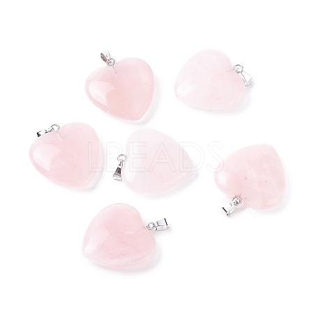 Natural Rose Quartz Pendants X-G-G956-B53-FF-1