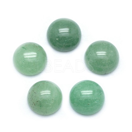 Natural Green Aventurine Cabochons G-P393-R15-8MM-1