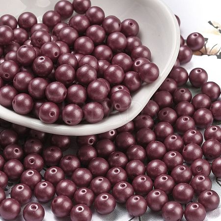 Baking Paint 3/0 Glass Seed Beads SEED-A034-02E-1