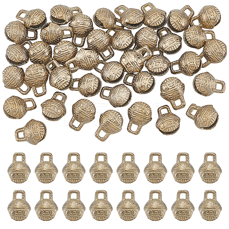 40Pcs Brass Bell Charms KK-UN0005-55-1