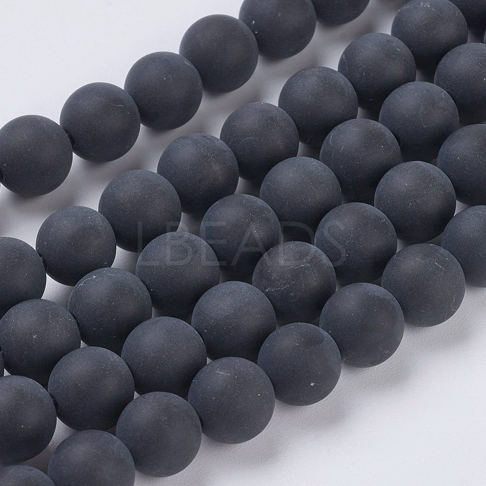 Black Agate Gemstone Beads Strands - Lbeads.com