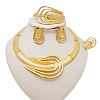 Teardrop Zinc Alloy Bracelets & Earrings & Necklaces & Rings Sets FS-WG46F47-01-1