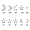 60Pcs 10 Style 304 Stainless Steel Pendants STAS-FS0001-14P-3