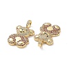 Brass Micro Pave Cubic Zirconia Pendants ZIRC-F134-29G-02-3