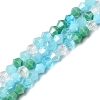 Electroplate Glass Beads Strands X1-EGLA-D018-02F-1