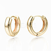 Brass Huggie Hoop Earrings X-KK-S356-151G-NF-3