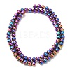 Electroplate Synthetic Non-magnetic Hematite Beads Strands G-E602-04-3