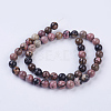 Natural Rhodonite Beads Strands G-P318-04-8mm-2