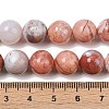 Natural Pink Agate Beads Strands G-K350-C02-10mm-4