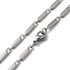 Non-Tarnish 201 Stainless Steel Bar Link Chain Necklaces for Men Women NJEW-G112-07D-P-3