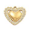 304 Stainless Steel Rhinestone Pendants STAS-R155-035A-G-1