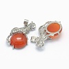 Natural Carnelian Pendants KK-E757-C-14P-2