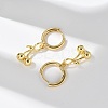 Brass Cherry Hoop Earrings EJEW-M077-19G-03-2