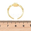 Brass Micro Pave Cubic Zirconia Enamel Cuff Open Rings CU-CBACDF6-04G-5