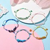 Natural & Synthetic Gemstone Chip Bead Braided Bracelets for Women BJEW-JB09992-2