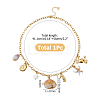 1Pc 304 Stainless Steel & Natural Cowrie Shell Pendant Bib Necklaces for Women NJEW-HS0001-25-2