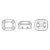 Preciosa&reg MAXIMA Crystal Sew-On Cups Y-PRC-SC8-00030-200-S-6