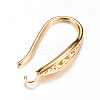 Brass Earring Hooks Rhinestone Settings X-KK-R037-07KC-NF-2