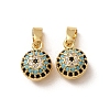 Brass Micro Pave Colorful Cubic Zirconia Charms CU-CBADD64-13G-1