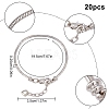 Brass European Style Bracelet Making MAK-SC0001-09-2
