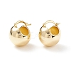 Rack Plating Brass Round Ball Chunky Hoop Earrings for Women EJEW-C029-04G-1