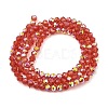 Baking Painted Transparent Glass Beads Strands DGLA-A034-J4mm-B08-2