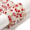 Glass Beads Strands EGLA-A034-M6mm-10-1