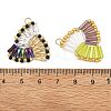 4Pcs 4 Styles Glass Seed Beads Pendants PALLOY-MZ01447-3