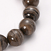 Natural Black Wood Lace Stone Beaded Stretch Bracelets BJEW-Q692-25-10mm-2