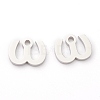 Non-Tarnish 304 Stainless Steel Charms STAS-G244-01W-1