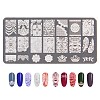 Lace Flower Stainless Steel Nail Art Stamping Plates X-MRMJ-L003-C03-1