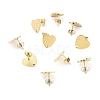Ion Plating(IP) 304 Stainless Steel Stud Earring Findings STAS-I183-04B-G-1