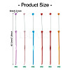 6Pcs 5 Colors DIY Alloy Beadable Crochet Hooks AJEW-TA0003-51-4