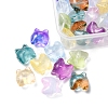 50Pcs 9 Style Transparent Spray Painted Glass Beads GLAA-FS0001-50-3