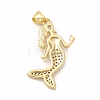 Rack Plating Brass Cubic Zirconia Pendants KK-G456-16G-3