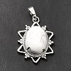 Natural Howlite Pendants G-B033-03P-22-3