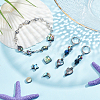  10Pcs 5 Styles Natural Abalone Shell/Paua Shell Beads Sets SSHEL-NB0001-43-5