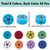240Pcs 8 Colors Handmade Polymer Clay Bead Strands CLAY-SC0002-35-2