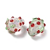 Handmade Foil Lampwork Bumpy Beads Strands FOIL-Z001-05D-3